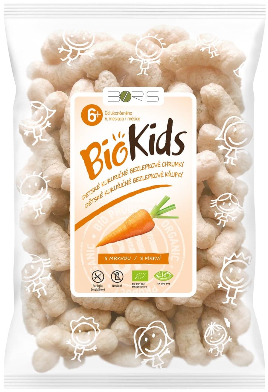BioKids BIO Bezlepkové křupky mrkev 55 g