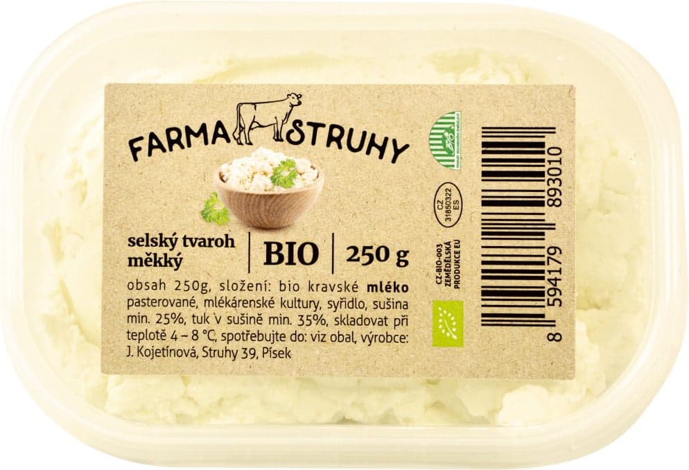 Farma Struhy BIO Selský tvaroh měkký
