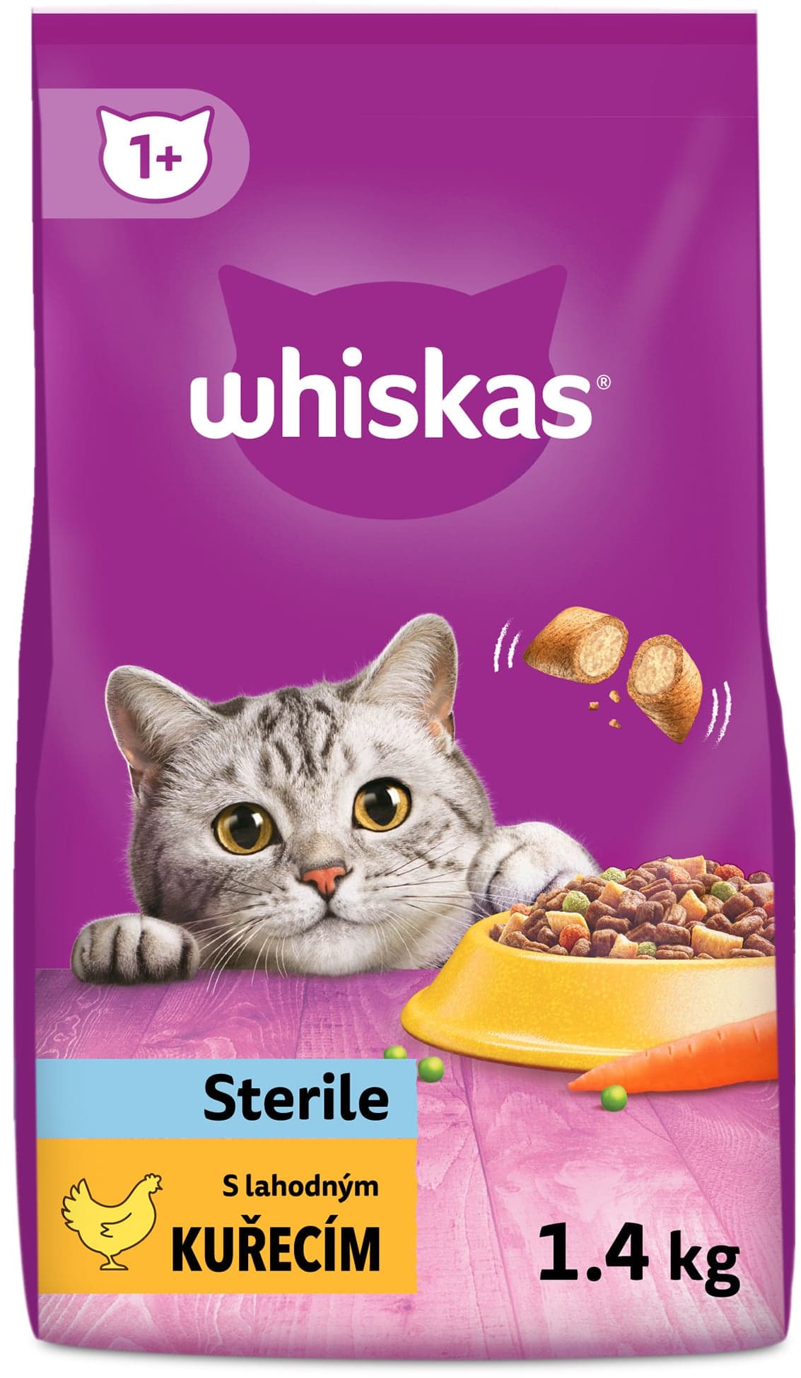 Whiskas Granule pro dospělé kastrované kočky s kuřecím