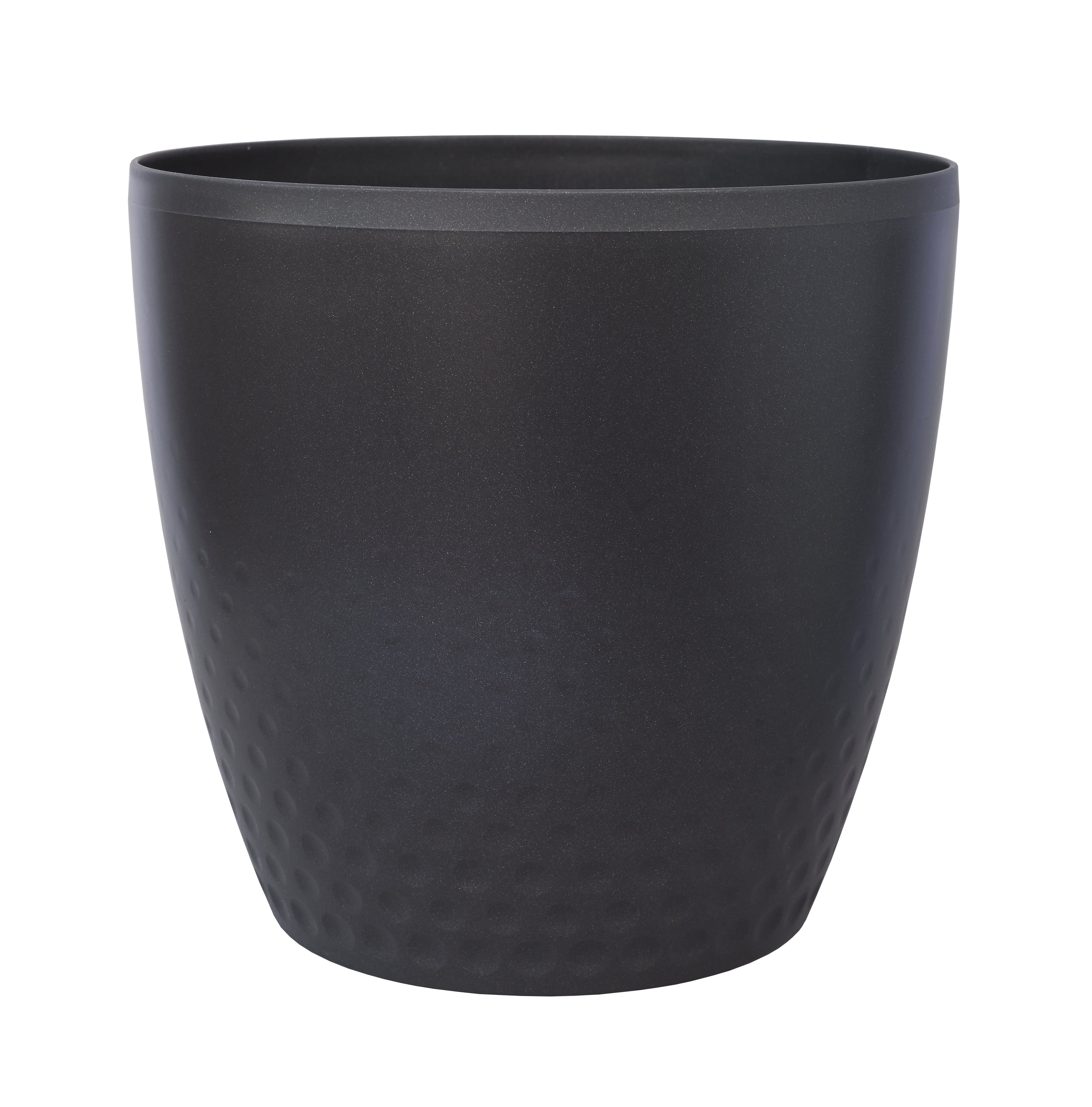 Plastia Obal na květináč Perla Ø 14 cm, tmavě šedý