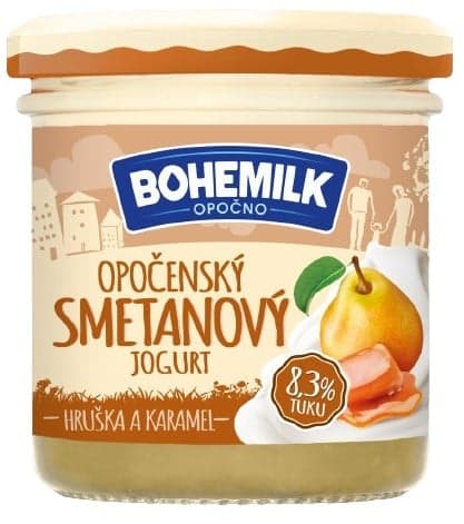 Bohemilk Opočenský smetanový jogurt hruška s karamelem