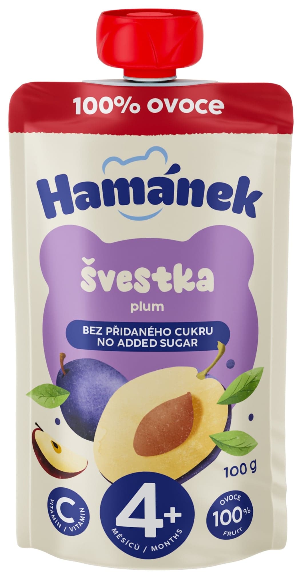 Hamánek Ovocná kapsička švestka a jablko