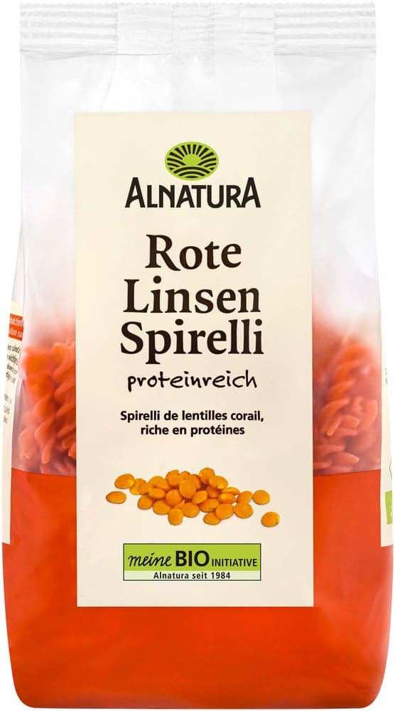 Alnatura BIO Spirelli z červené čočky