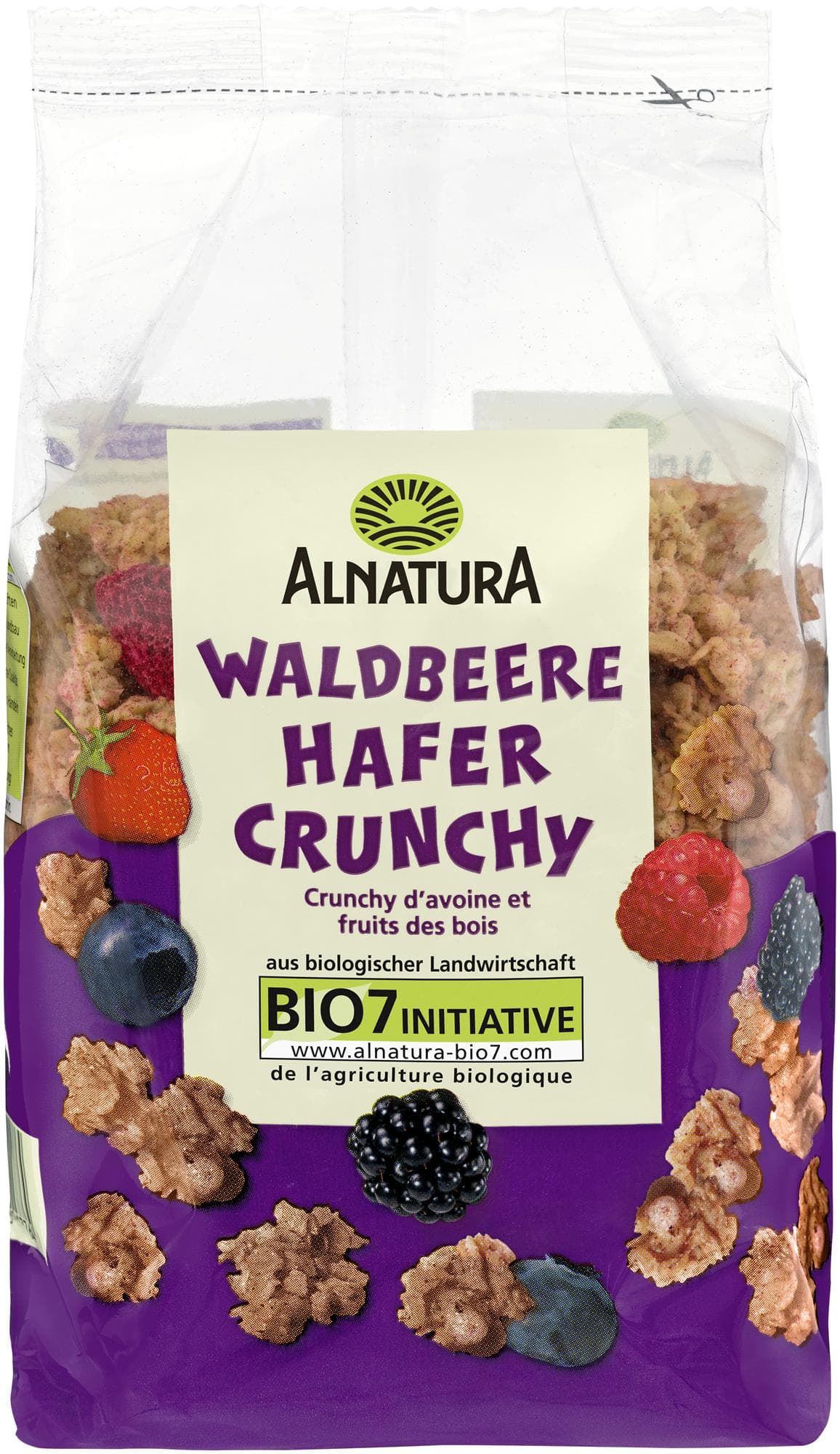 Alnatura BIO Křupavé ovesné müsli s lesním ovocem s jahodami