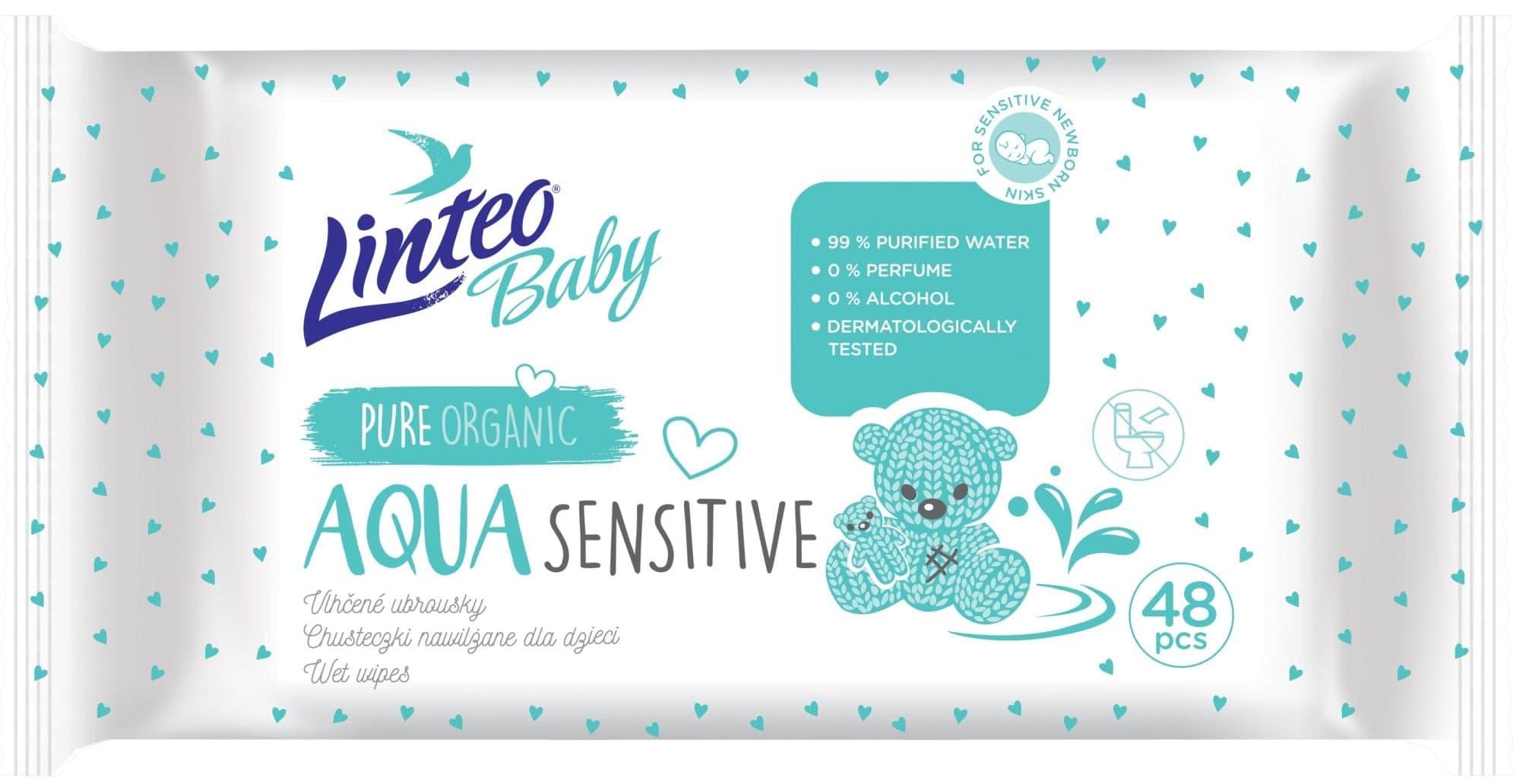 Linteo Baby Vlhčené ubrousky aqua sensitive