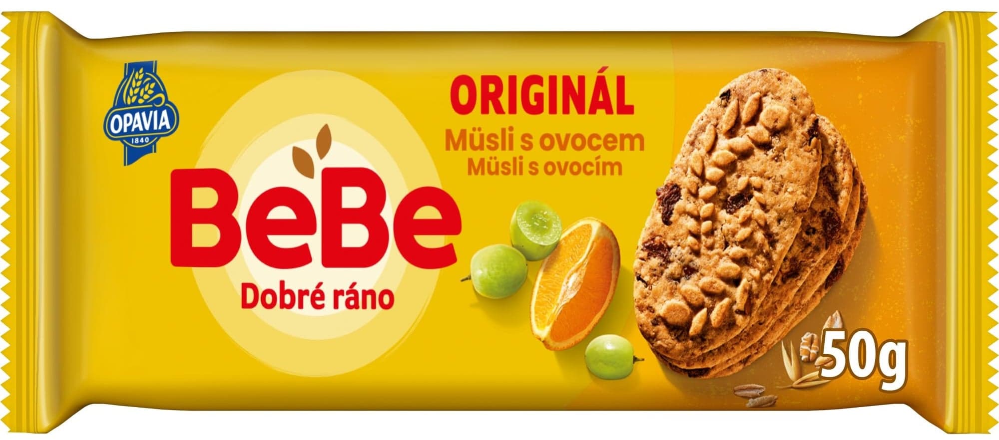 Opavia sušenky BeBe Dobré Ráno müsli s ovocem