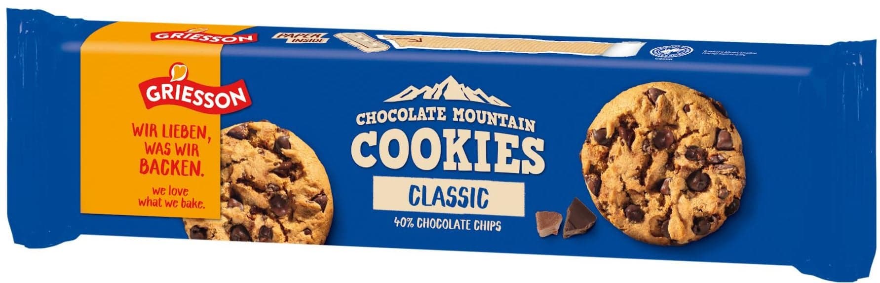 Griesson Cookies Classic s hořkou a mléčnou čokoládou