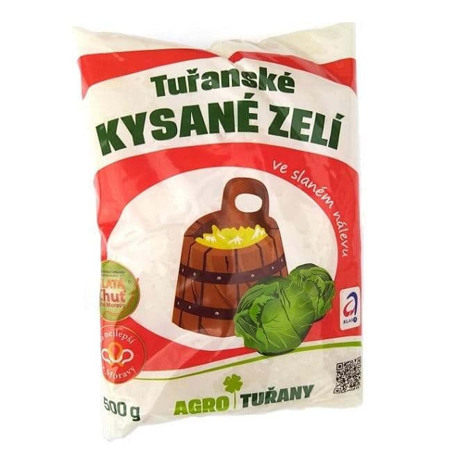 Tuřanské bílé kysané zelí, sáček 350 g