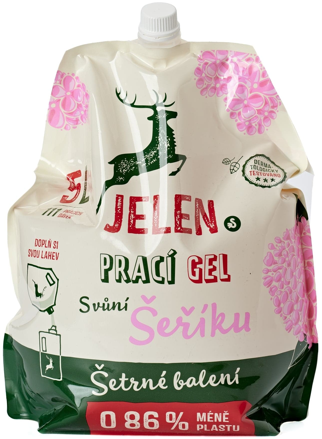 Jelen Prací gel s vůní šeříku - náhradní náplň (5l)