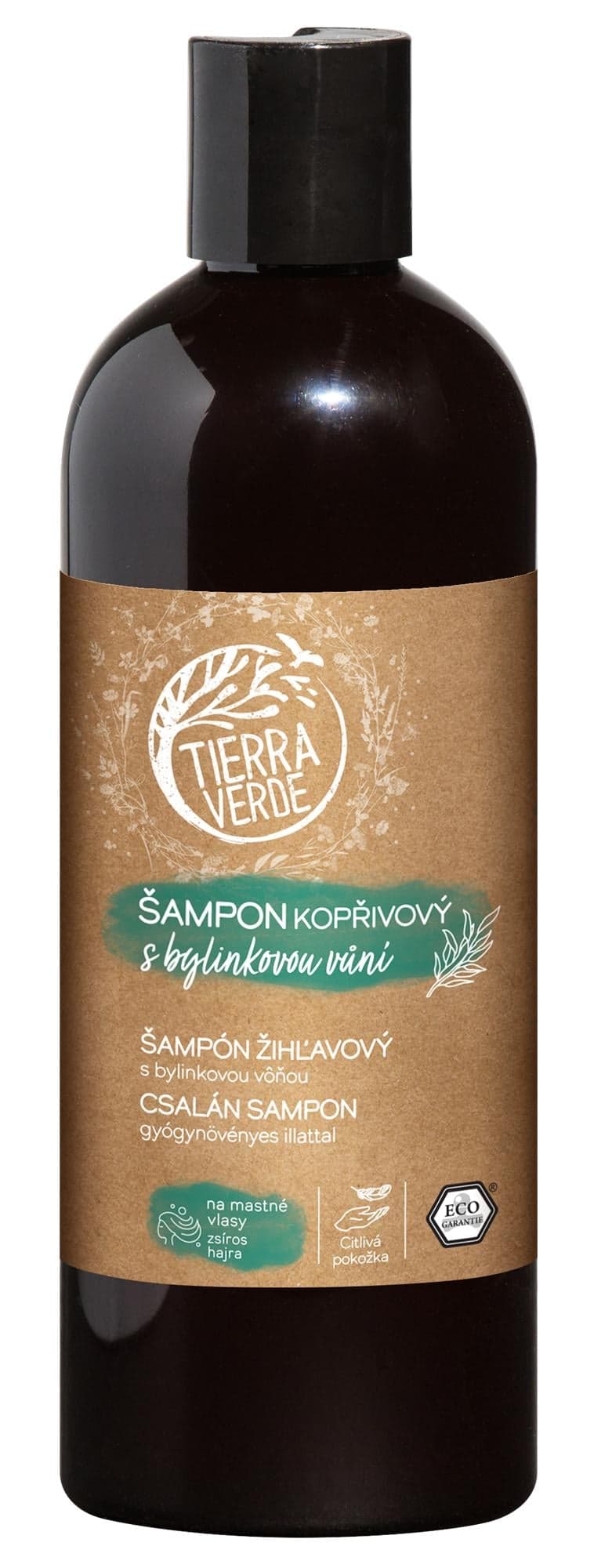 Tierra Verde Kopřivový šampon na mastné vlasy s bylinkovou vůní