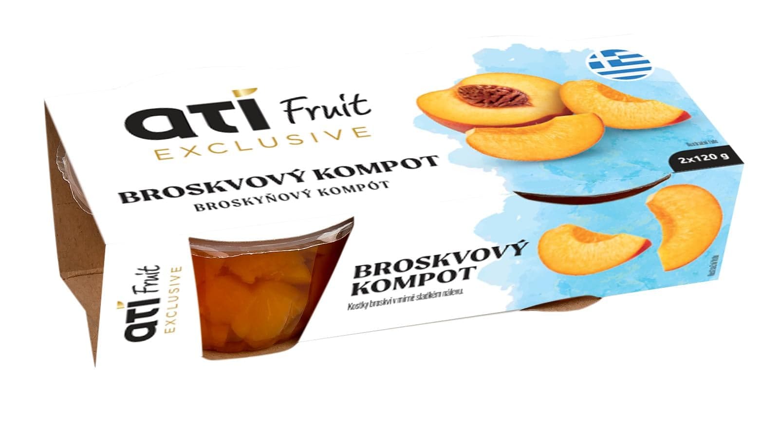 Ati Fruit Broskvový kompot Duo pack