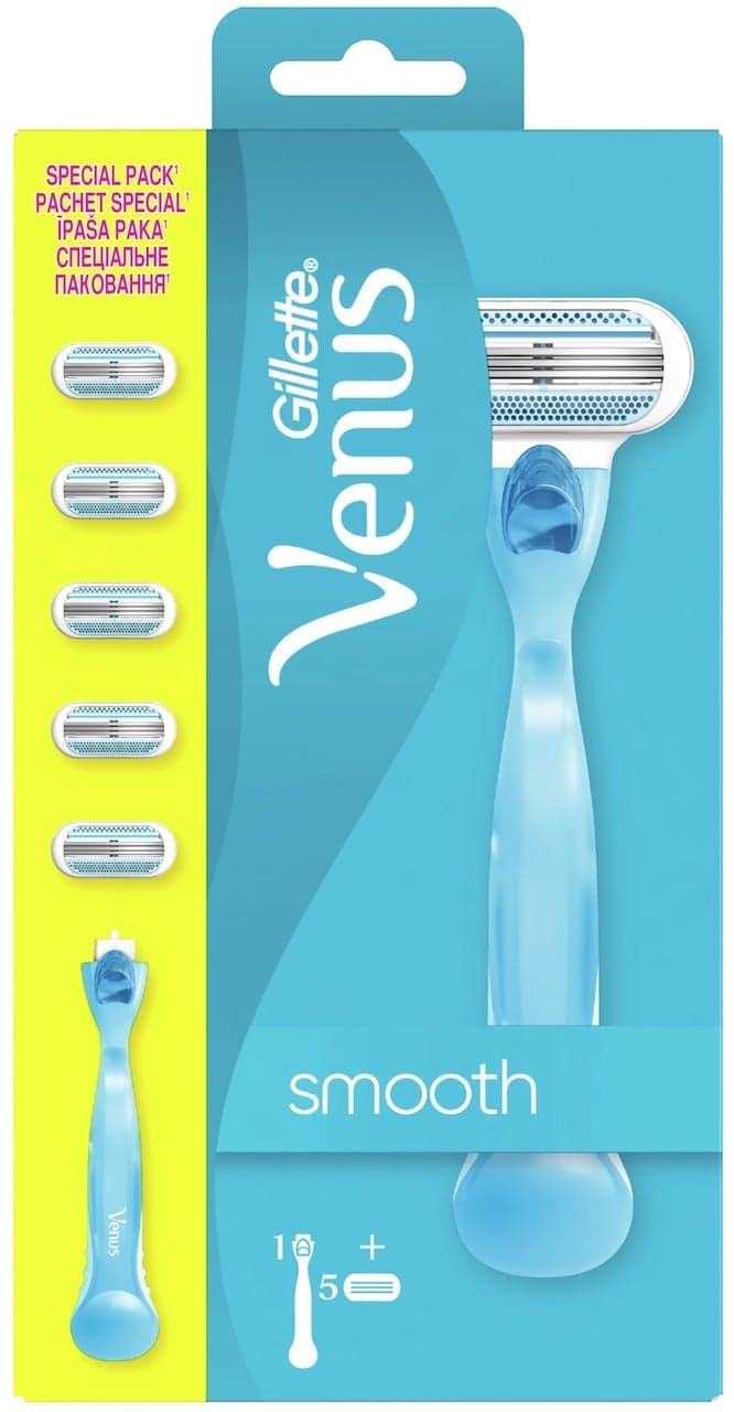 Gillette Venus Smooth Holicí strojek – 5 holicích hlavic
