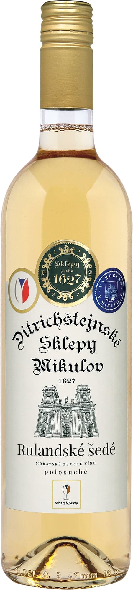 Ditrichštejnské sklepy Mikulov Rulandské šedé moravské zemské víno