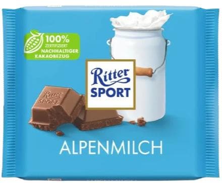 Ritter Sport Mléčná čokoláda s alpským mlékem