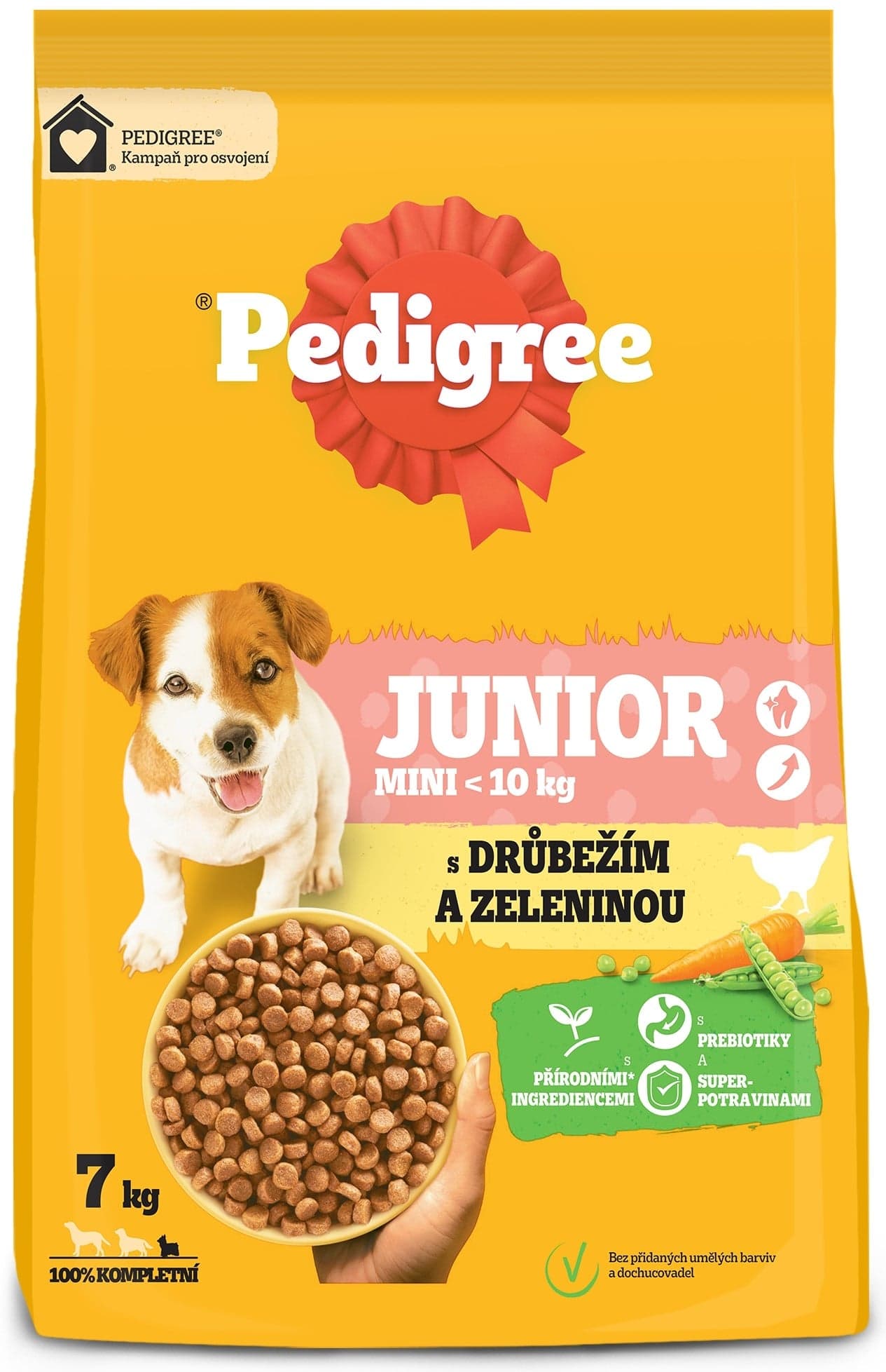Pedigree Junior granule s drůbežím a zeleninou pro štěňata malých plemen