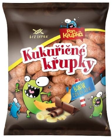 Pan Křupka Kukuřičné křupky banán a čokoláda