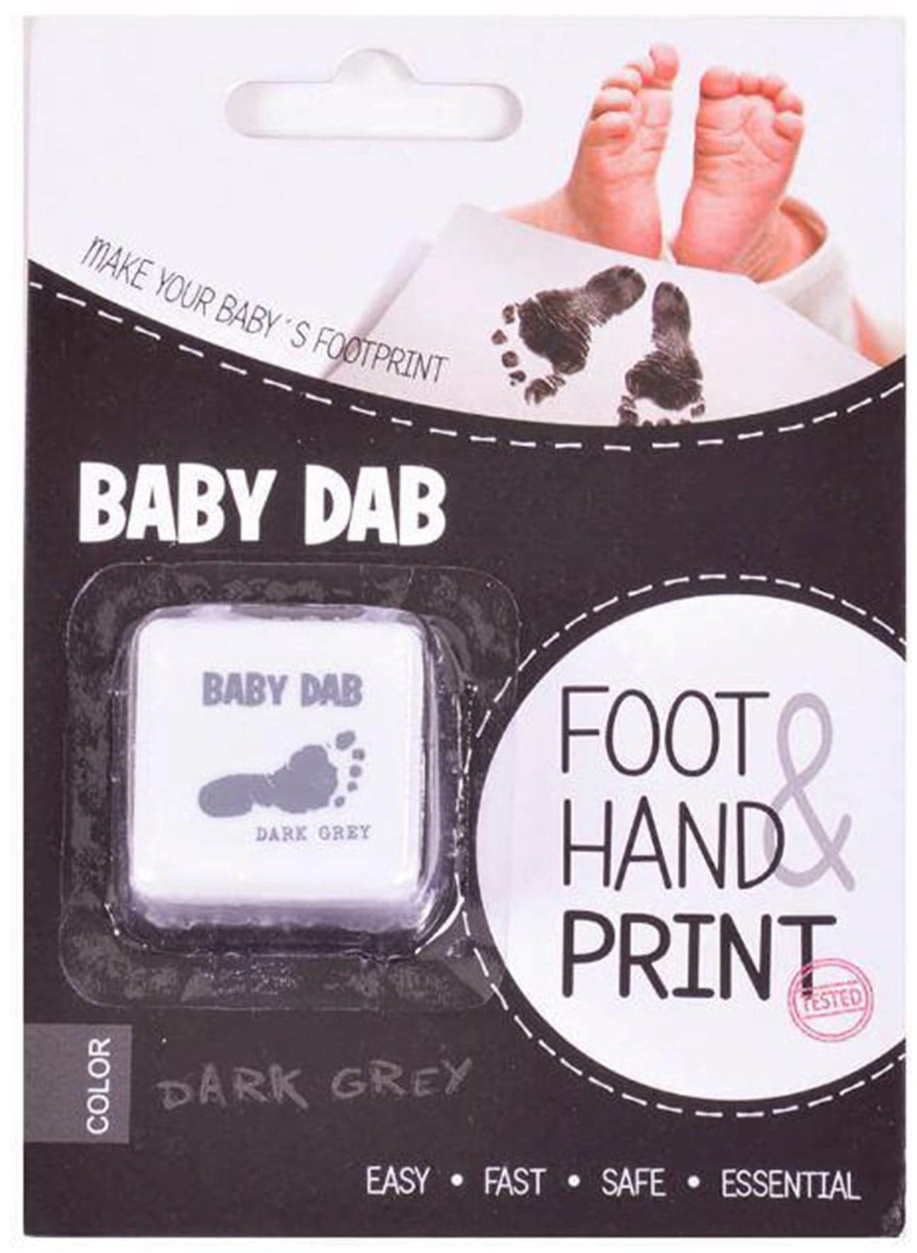 Baby Dab Barva na dětské otisky – šedá 1 ks