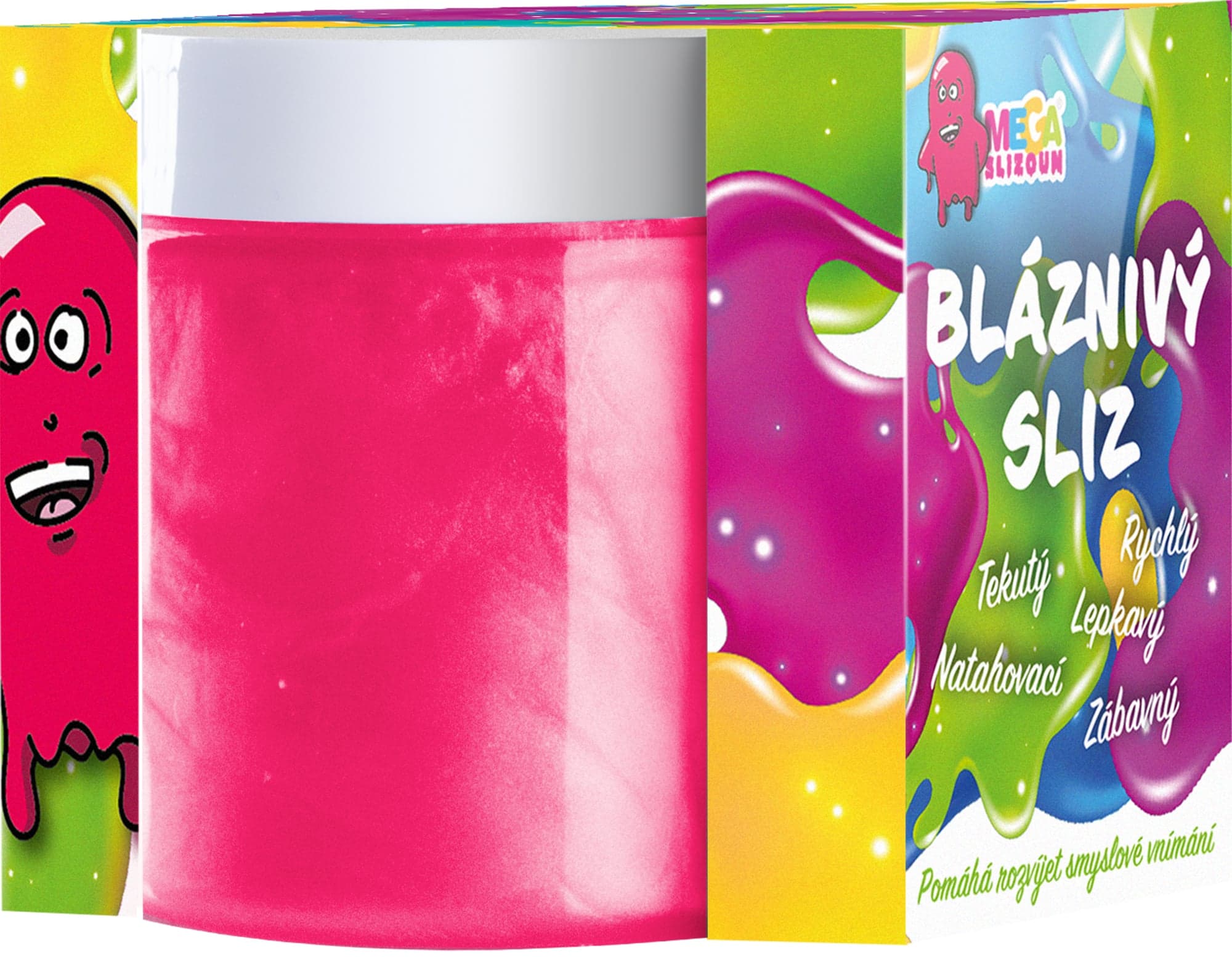 Megaslizoun Bláznivý sliz růžový s perletí 125 ml