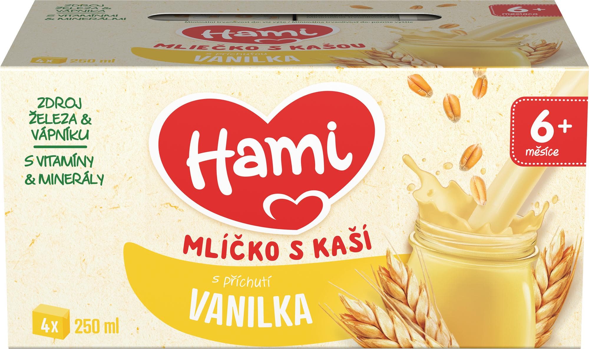 Hami Mlíčko s kaší s příchutí vanilky
