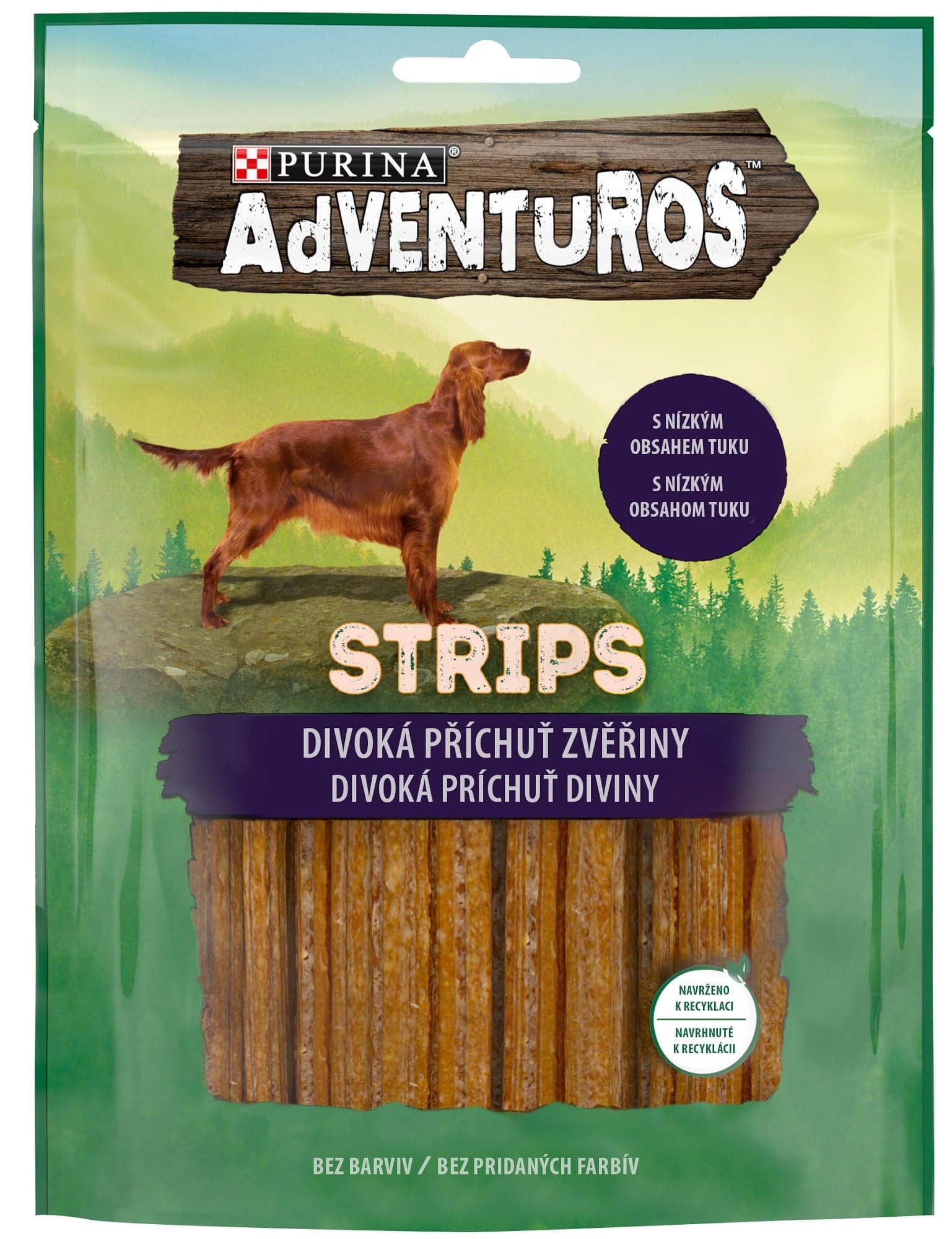 Adventuros Strips pamlsky pro psy zvěřina 90 g