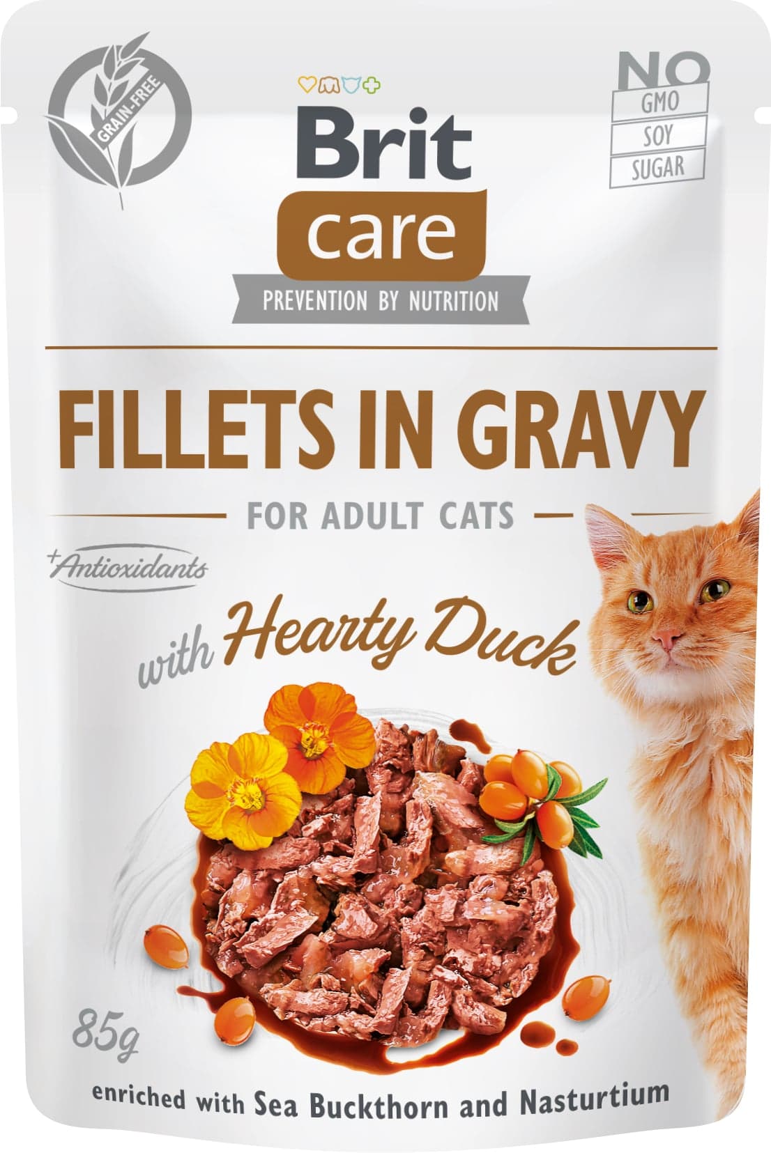 Brit Care Kapsička pro kočky – filety v omáčce s kachnou