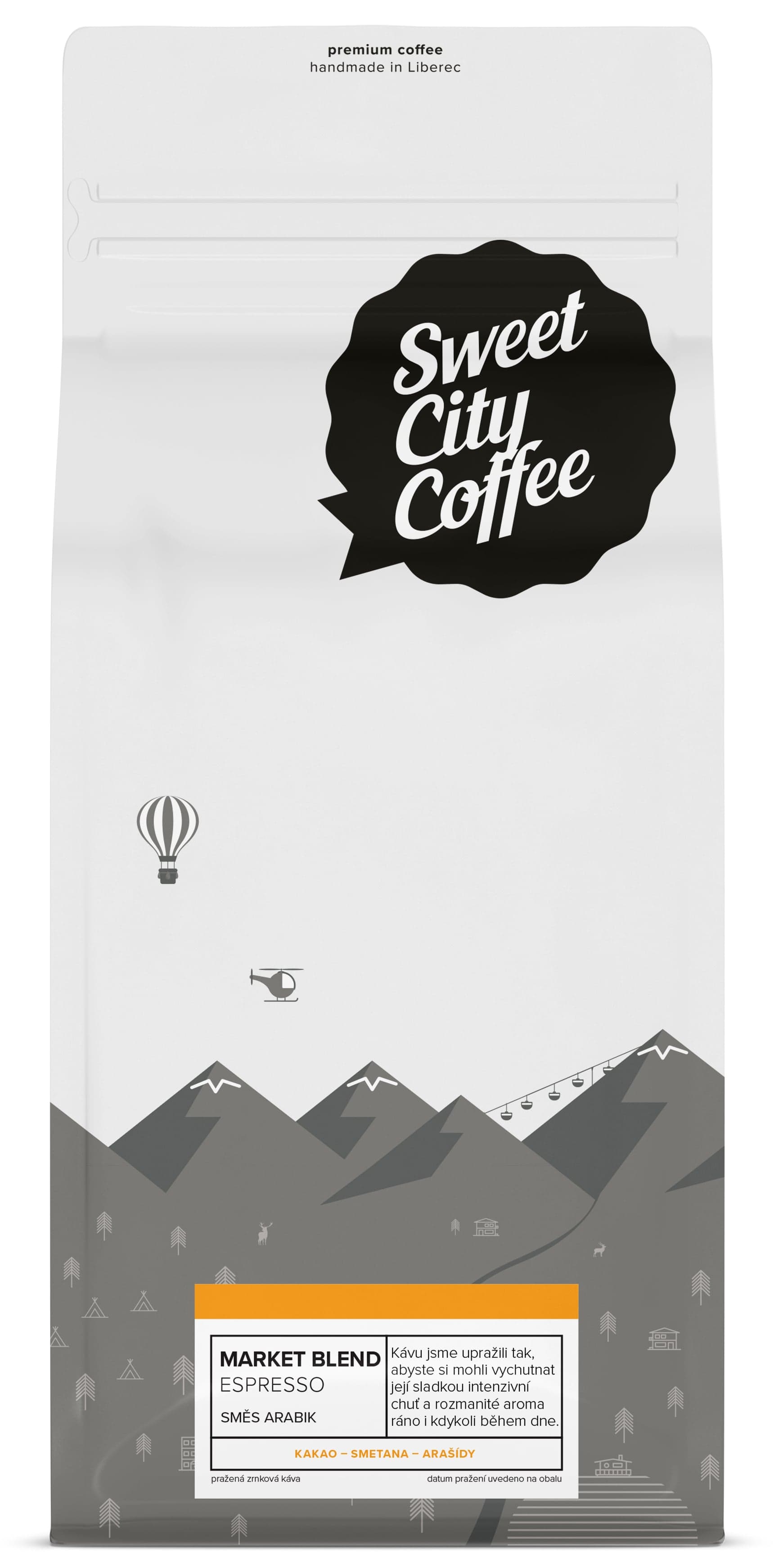 Sweet city Market Blend Espresso zrnková káva