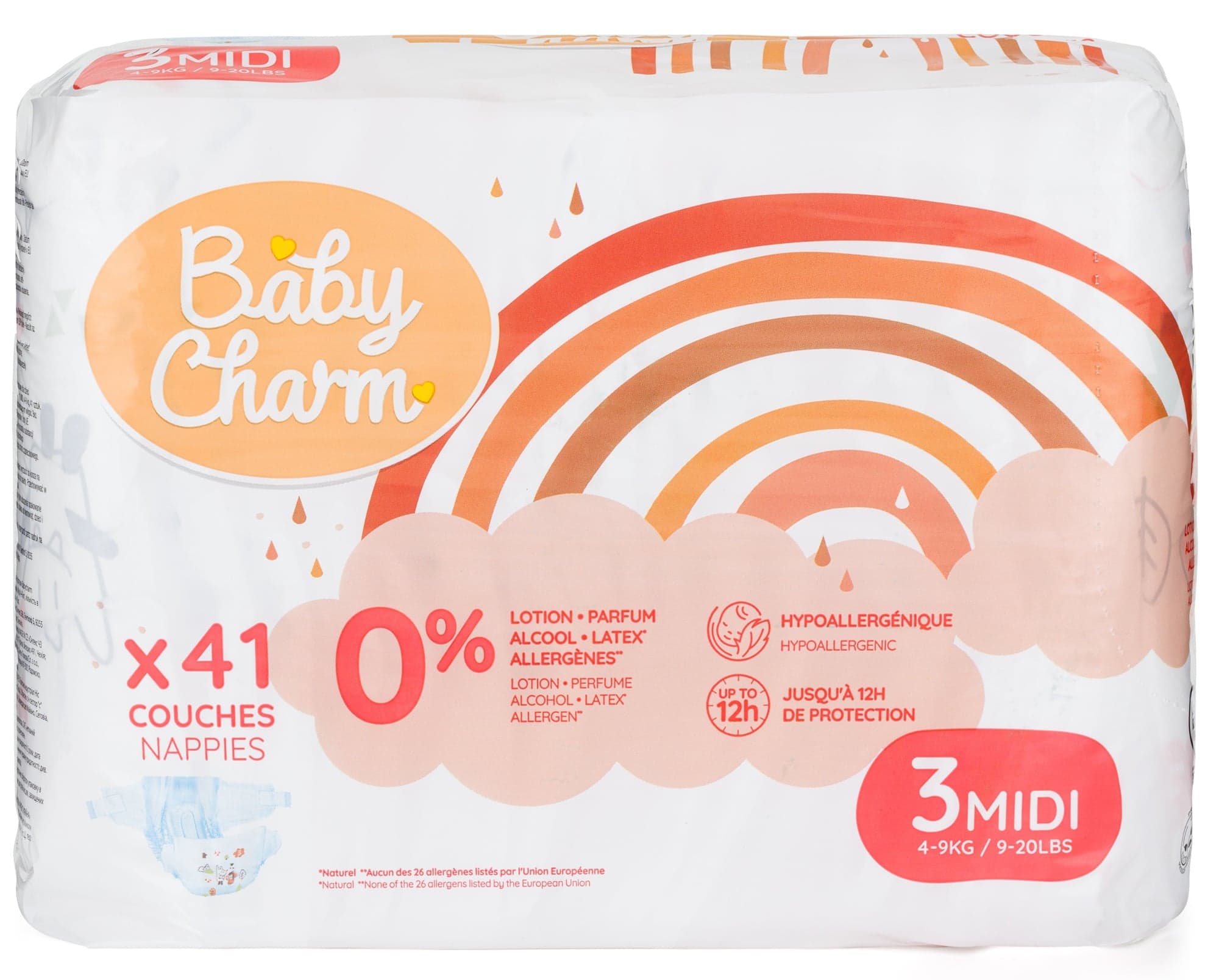 Baby Charm Jednorázové plenky super dry flex 3 midi (4–9 kg)