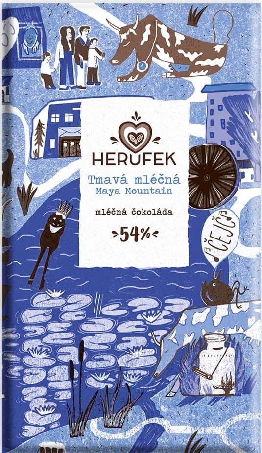 Herufek BIO Maya Mountain mléčná čokoláda 54%
