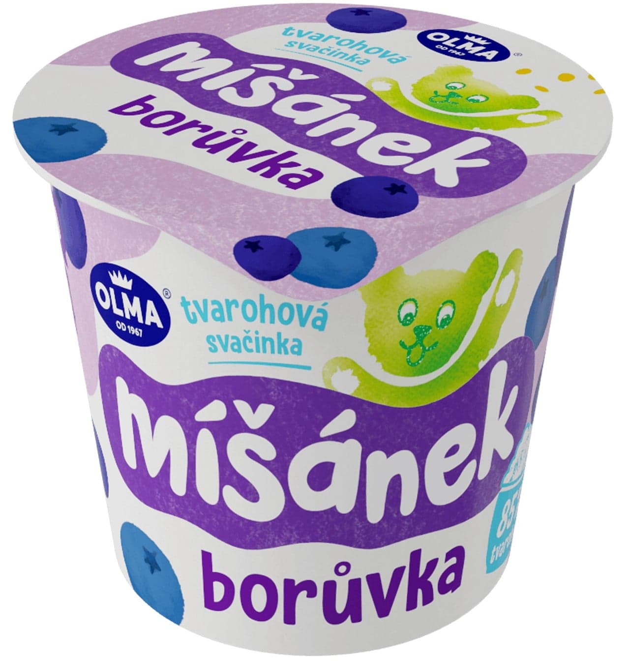 Olma Míšánek Tvarohová svačinka borůvka