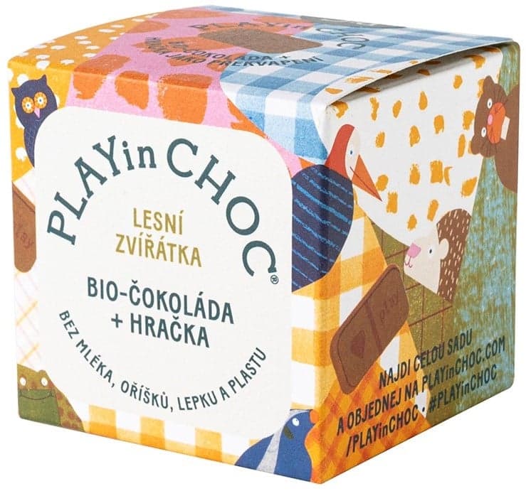 PLAYin CHOC BIO Čokoláda s hračkou, lesní zvířátka 20 g