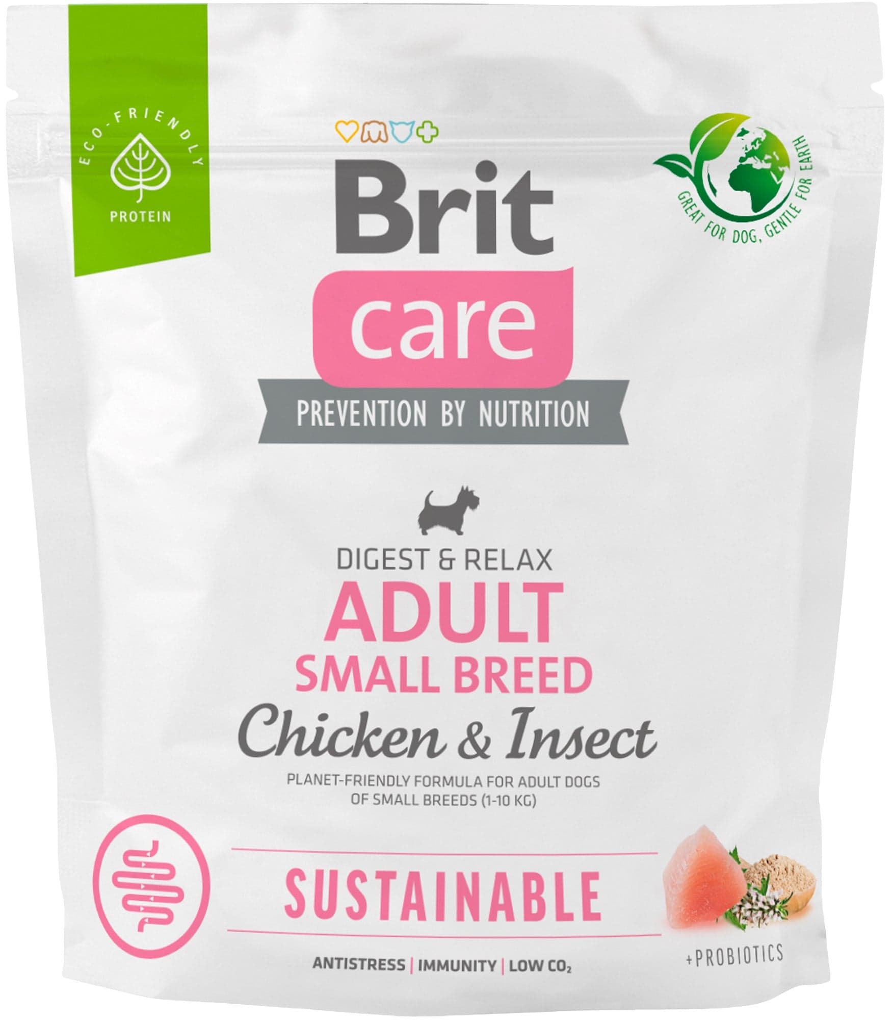 Brit Care Sustainable Adult Small Breed Chicken & Insect pro psy