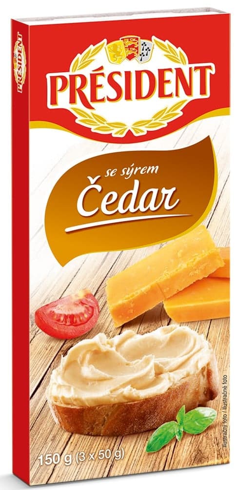 Président Tavený sýr Čedar