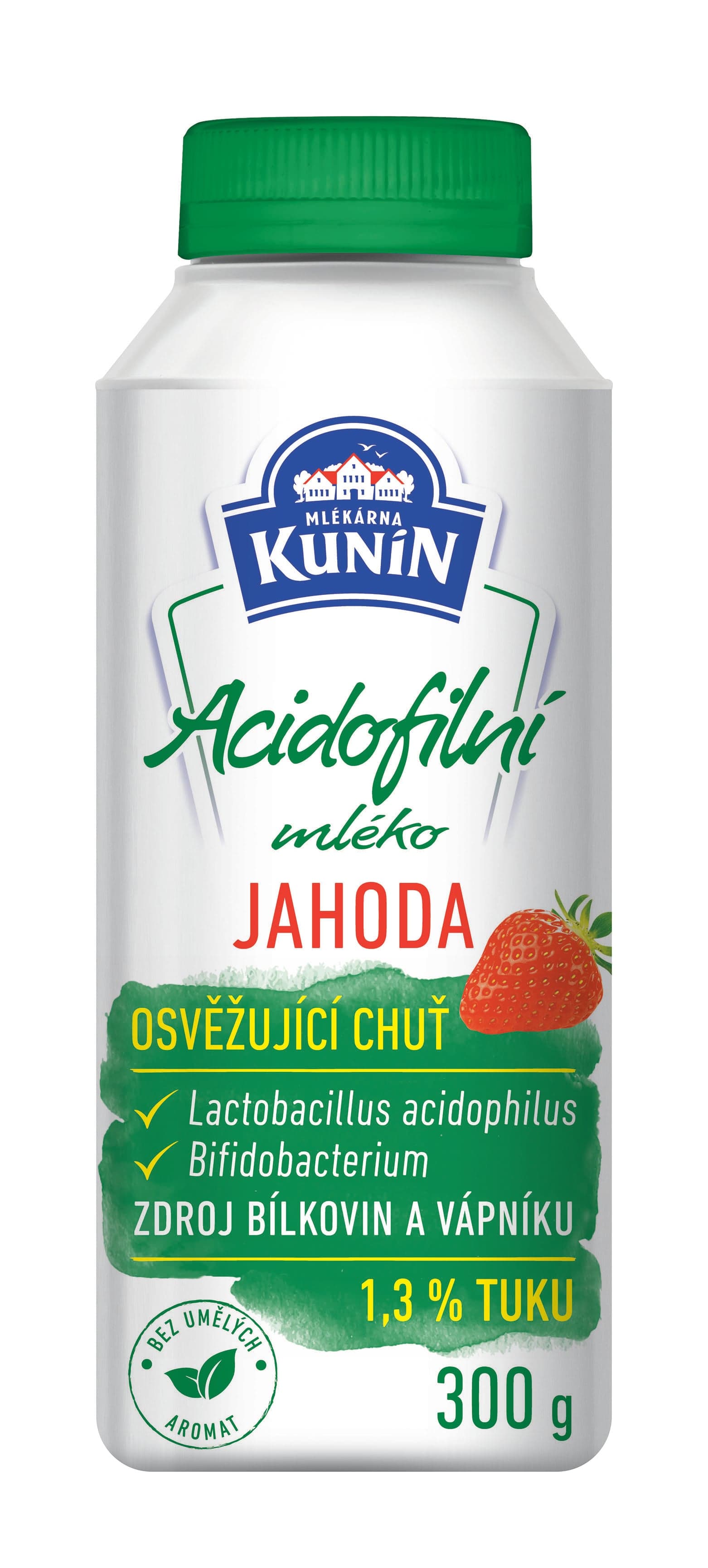 Mlékárna Kunín Acidofilní mléko jahoda