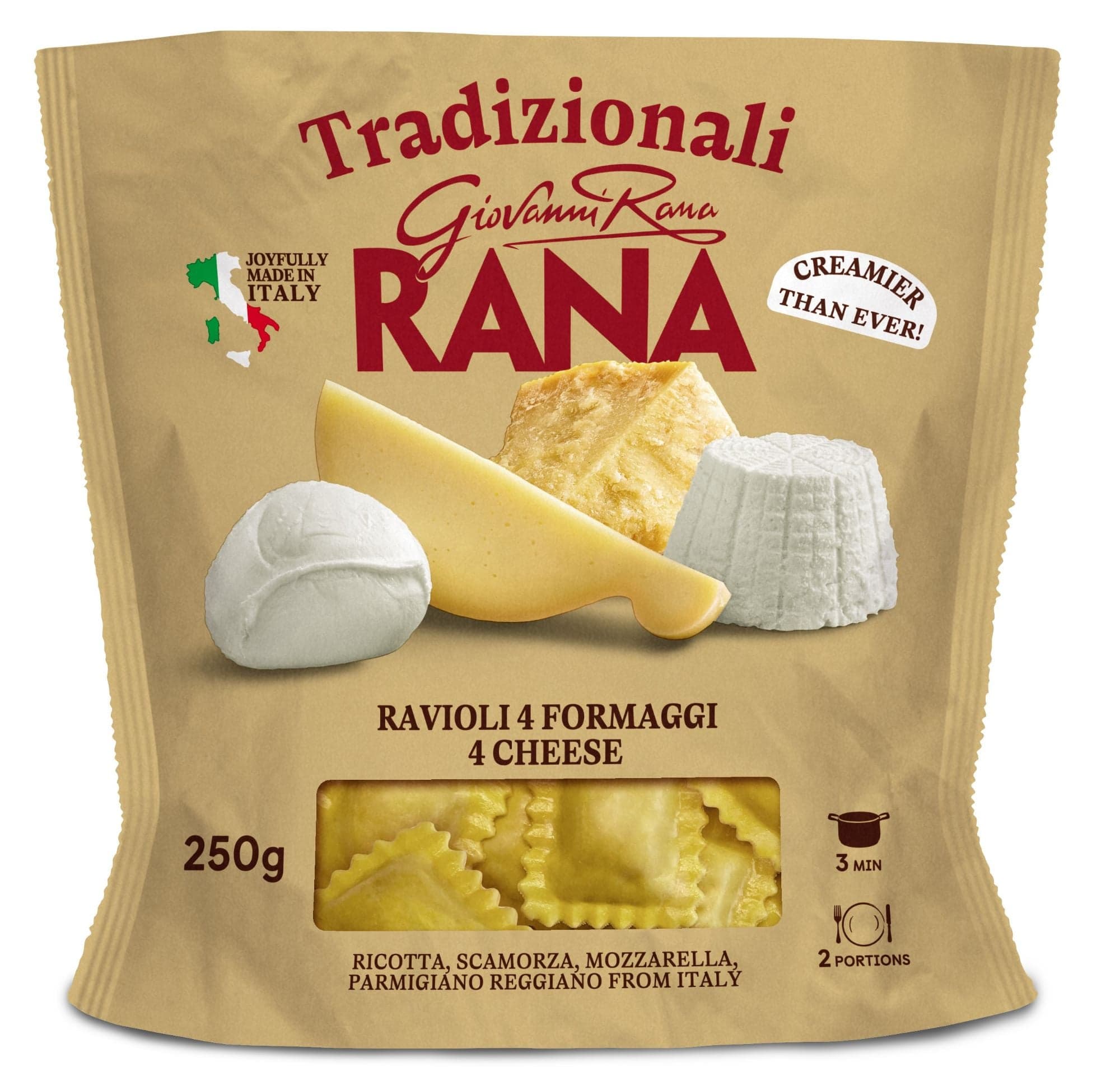 Rana Ravioli s 4 druhy sýrů 250 g