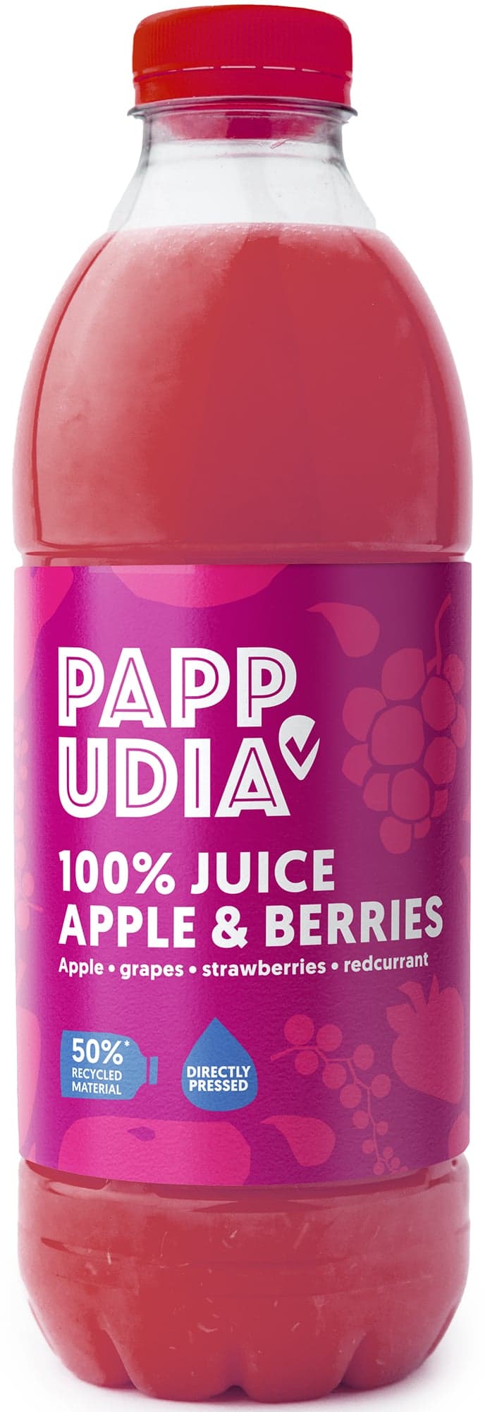 Pappudia Džus z jablek a bobulí 100%