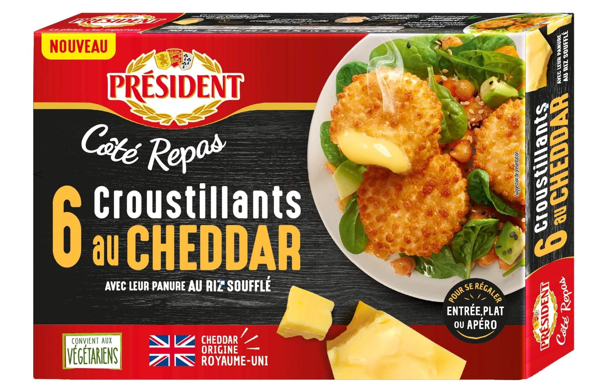 Président Cheddar Nugetky, 6×25 g 150 g