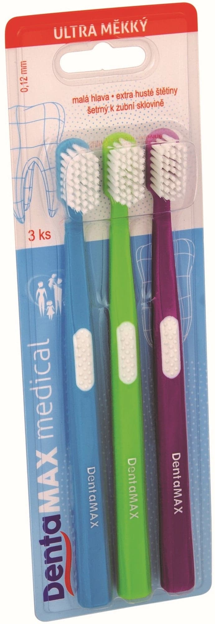 DentaMAX Zubní kartáček Medical ultra soft 3 ks