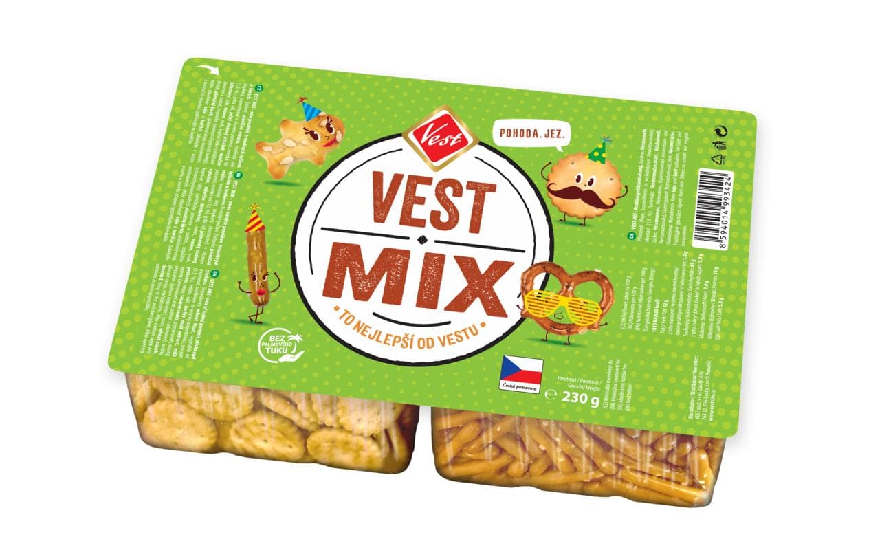 Vest mix preclíků, tyčinek a krekrů