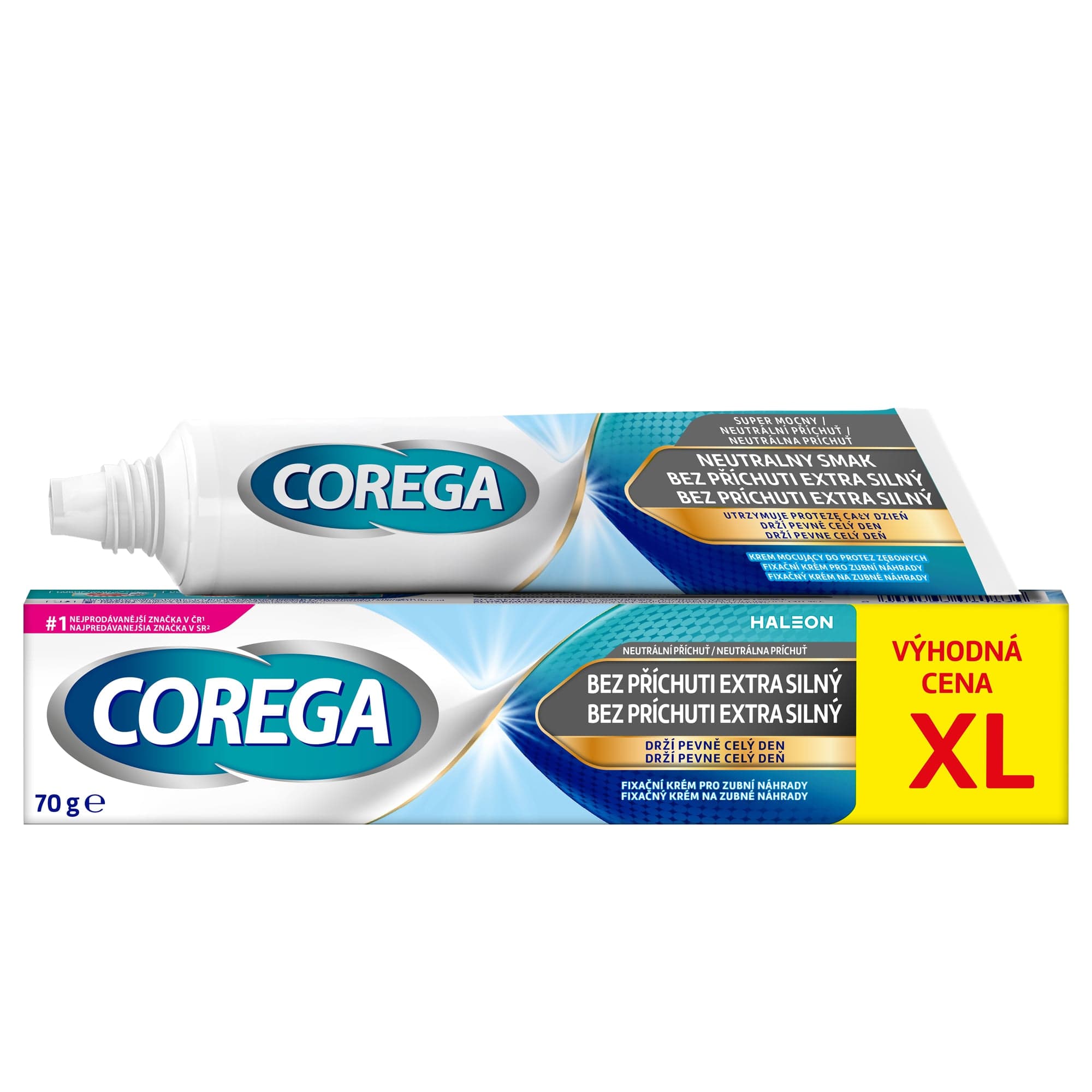 Corega Extra silný fixační krém bez příchuti XL