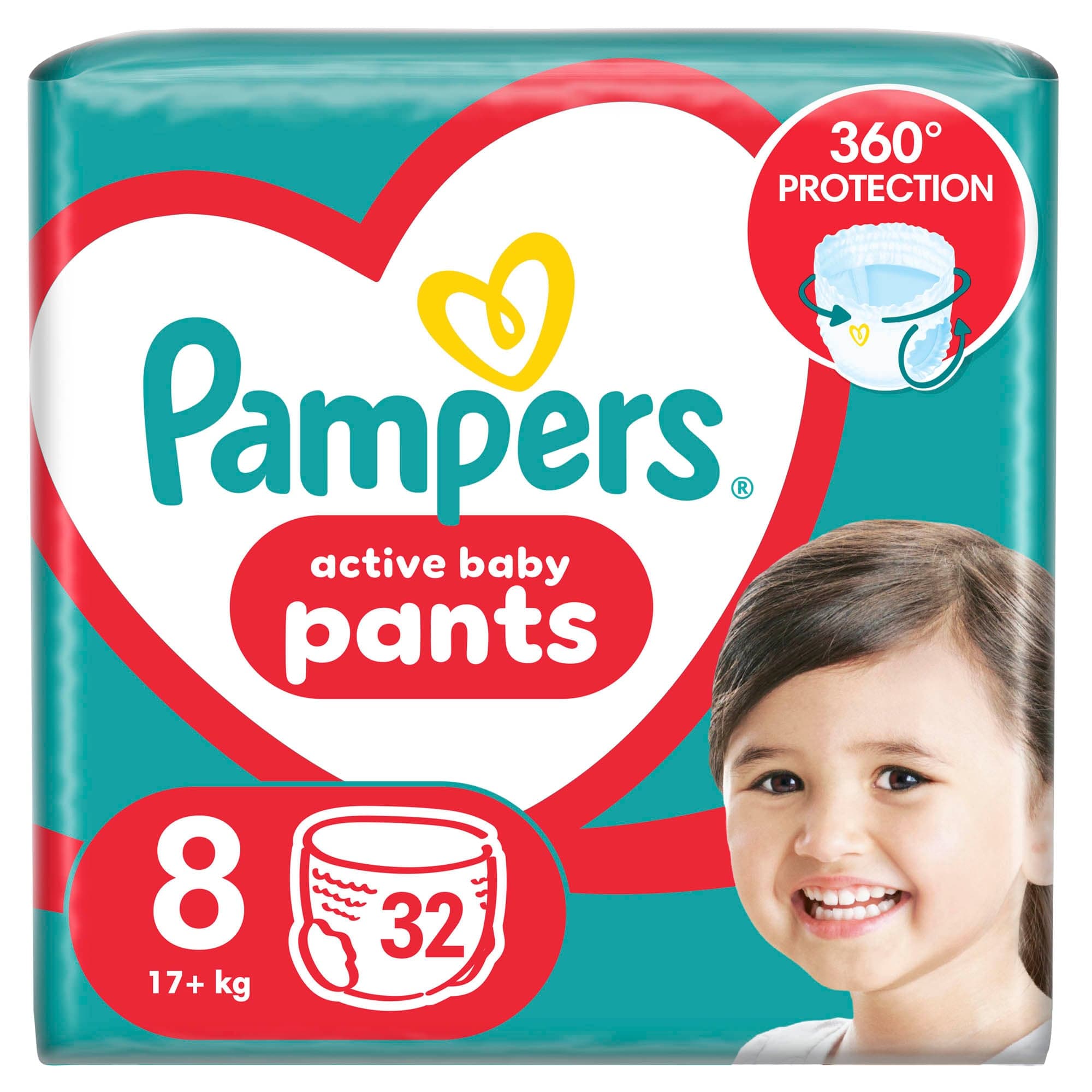 Pampers Active baby plenkové kalhotky 8 (17+ kg)