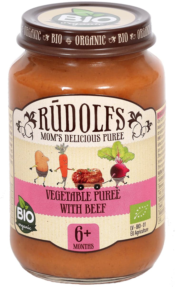 Rudolfs BIO Zelenina s hovězím masem 190 g