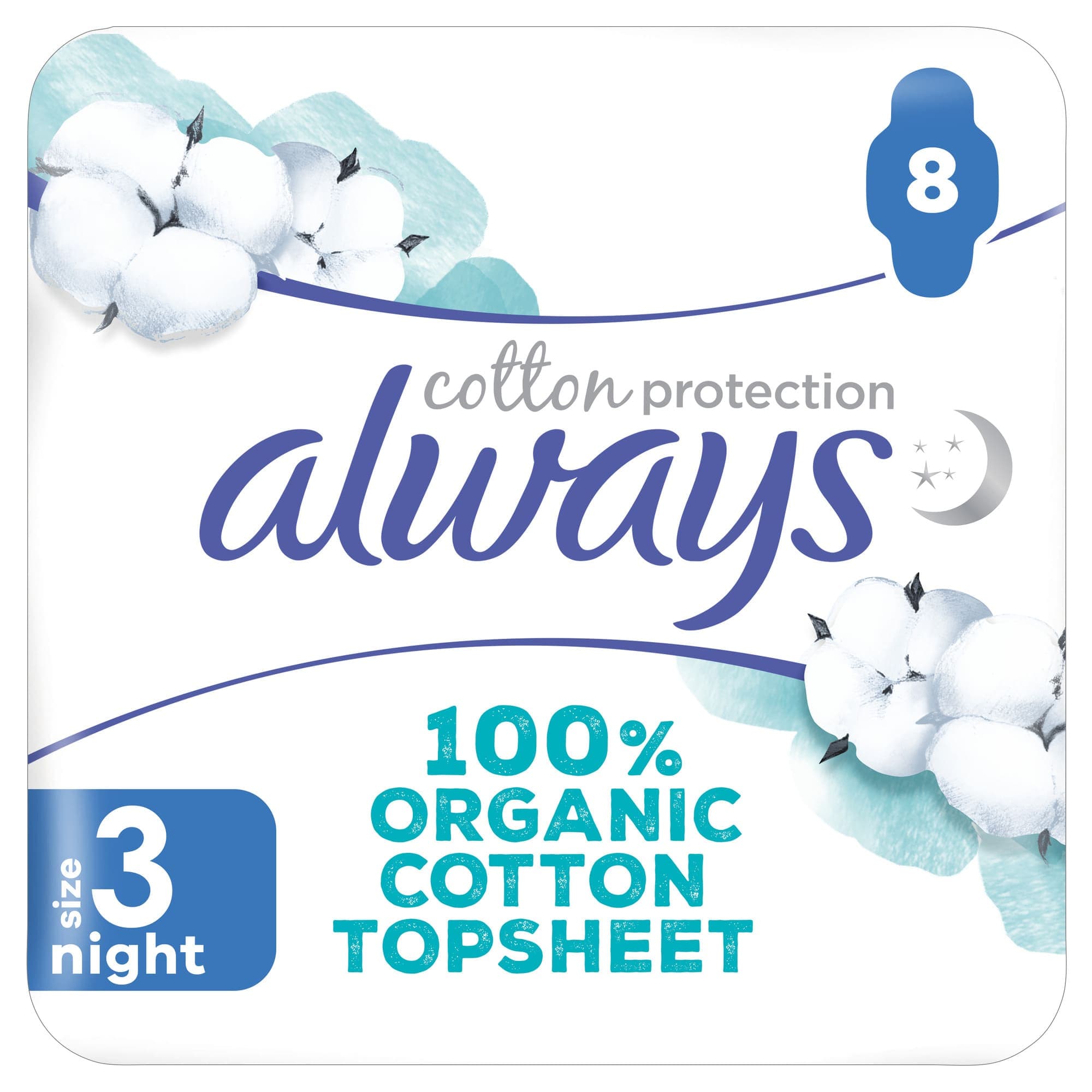 Always Cotton Protection Ultra Night Hygienické vložky s křidélky