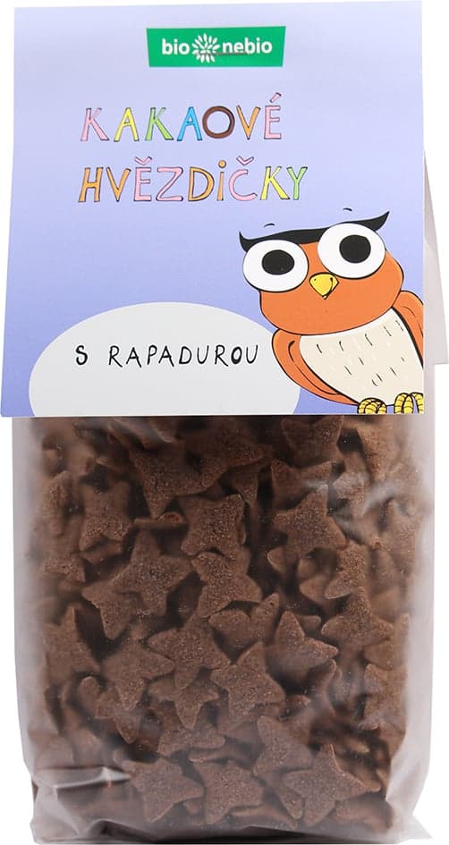 Bionebio BIO kakaové hvězdičky s Rapadurou