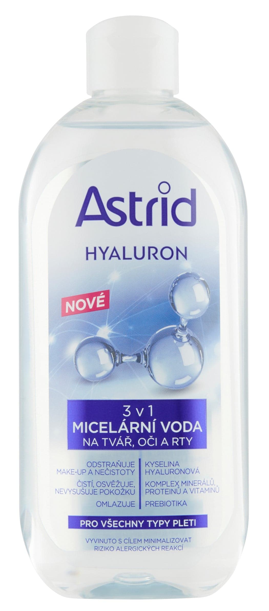 Astrid Hyaluron Micelární voda na tvář, oči a rty 3v1
