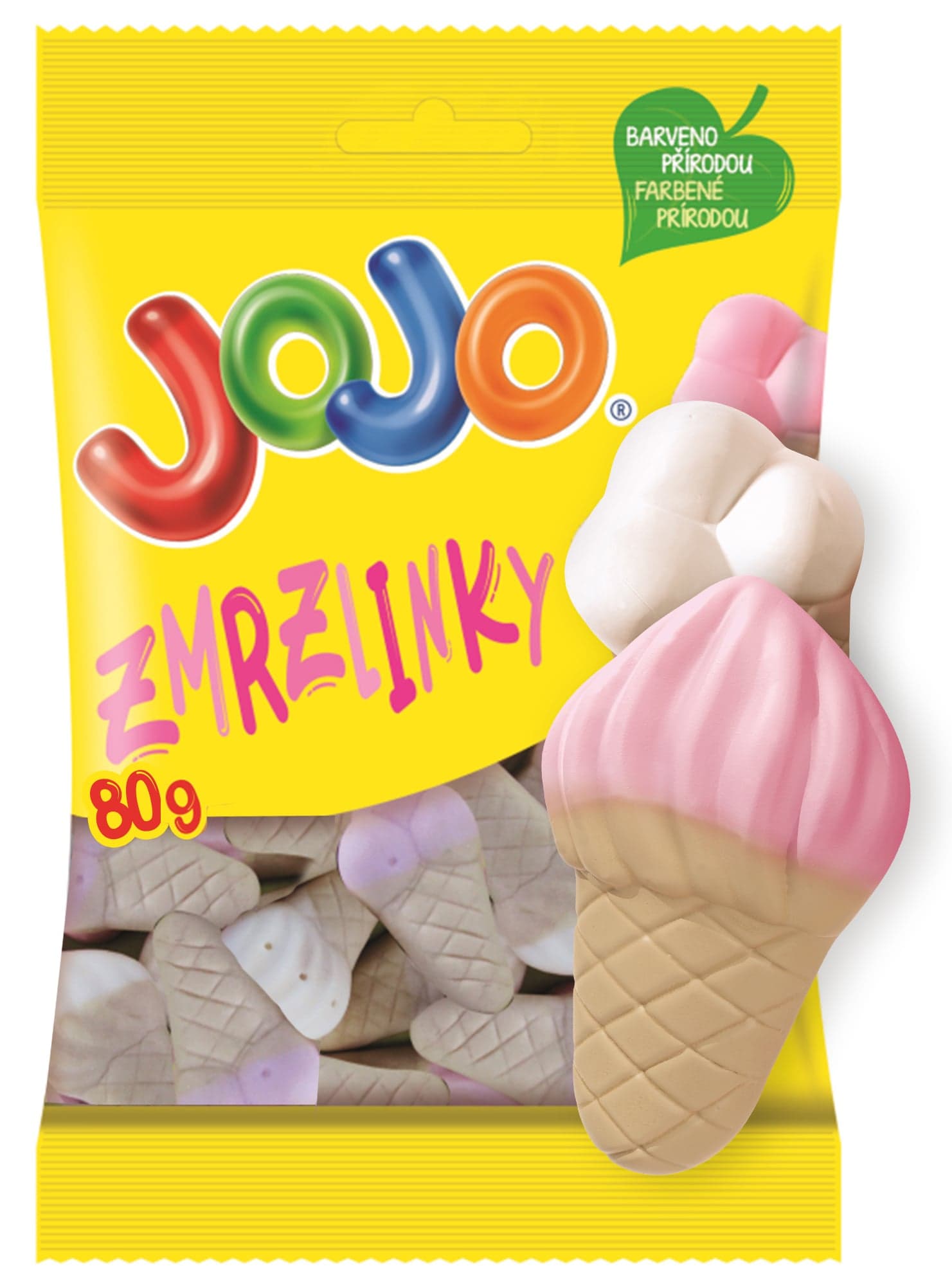 Jojo Zmrzlinky pěnové želé bonbóny s ovocnými příchutěmi