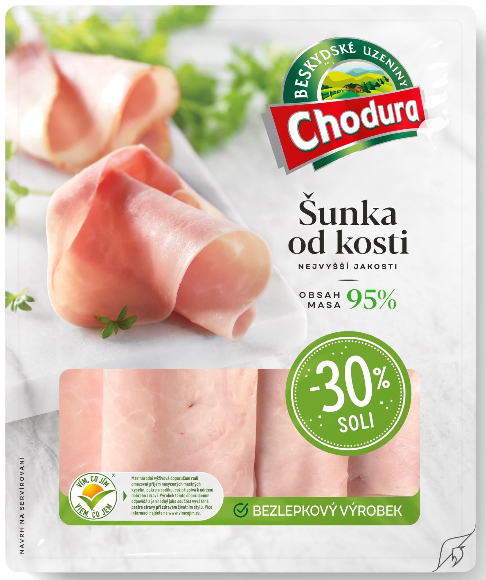 Chodura Šunka od kosti se sníženým obsahem soli 100 g