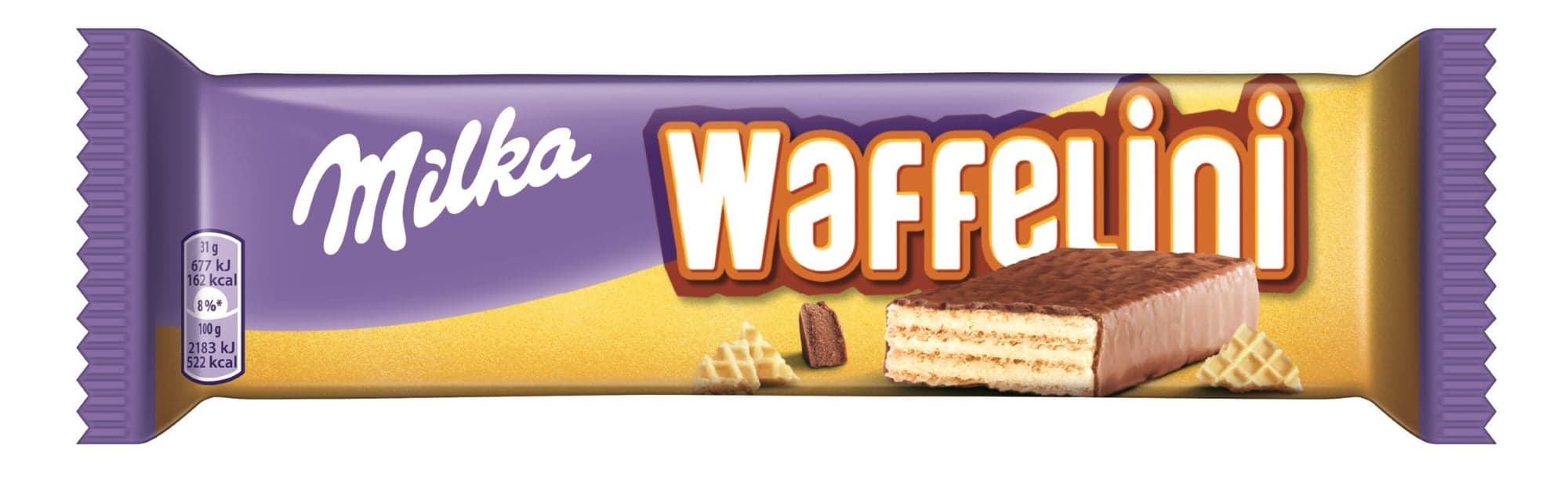 Milka Waffelini oplatka v mléčné čokoládě, mléčná příchuť