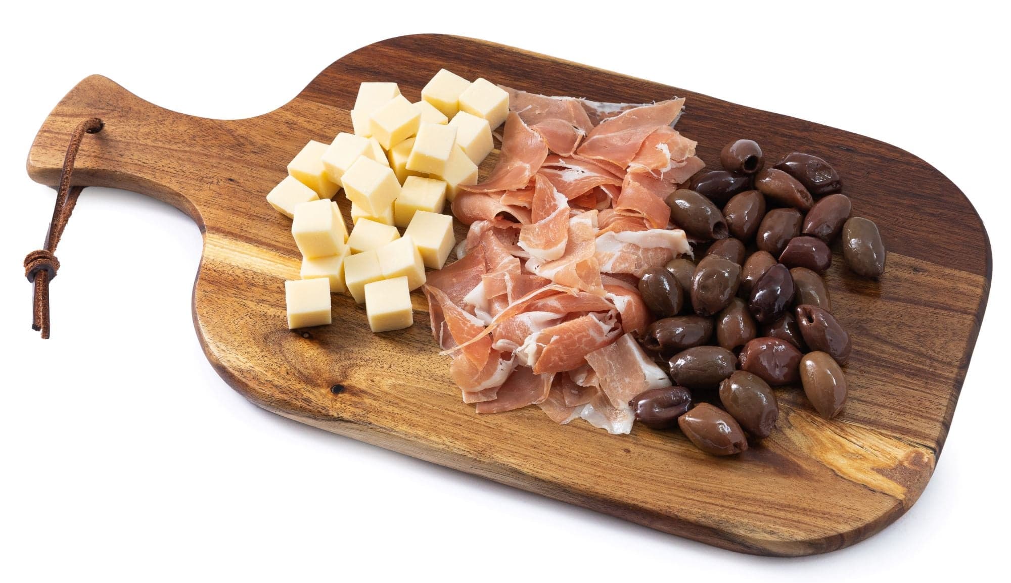 Tapas mix jamón serrano, gouda, černé olivy Kalamata