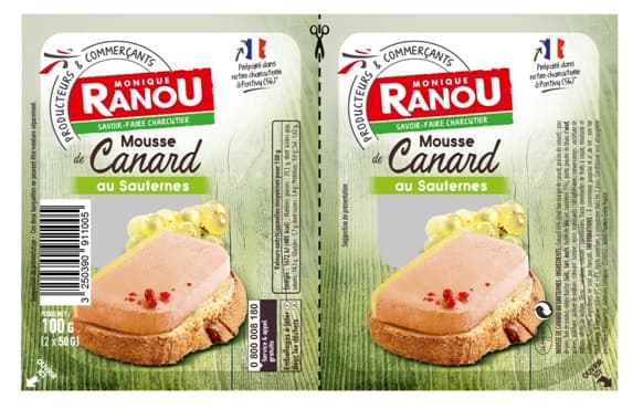 Monique Ranou Kachní pěna s vínem z oblasti Sauternes 2×50 g