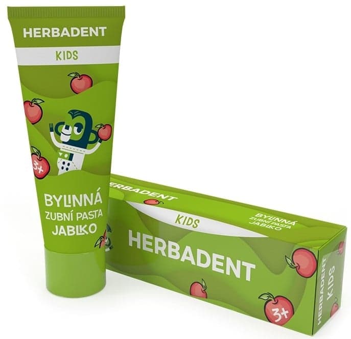 Herbadent Kids Bylinná zubní pasta jablko 3+